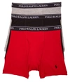 Polo Ralph Lauren Classic Fit Cotton Wicking Boxer Brief 3-pack In Black,grey,red