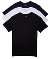 Polo Ralph Lauren Classic Fit Cotton Wicking Crew T-shirt 3-pack In Black,white,navy