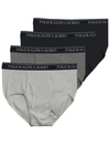 Polo Ralph Lauren Classic Fit Mid-rise Cotton Brief 4-pack In Grey Assorted