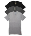 Polo Ralph Lauren Classic Fit Cotton Wicking V-neck T-shirt 3-pack In Black,grey Combo