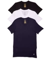 Polo Ralph Lauren Classic Fit Cotton Wicking V-neck T-shirt 3-pack In Black,white,navy