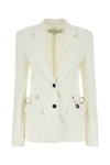 Jw Anderson White Stretch Polyester Blend Blazer In White