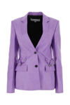 Jw Anderson Notched-lapels Button-fastening Blazer In Purple