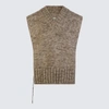 Maison Margiela Botanical Dye Knit Vest In Brown