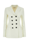 Philosophy Di Lorenzo Serafini Padded Shoulders Structured Jersey Blazer In White