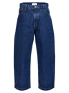 Studio Nicholson Cropped Wide Leg Denim Trousers In Blue