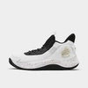Under Armour Curry 3z7 Basketball Shoes In White/white/black/metallic Gold