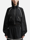 Area Crystal Trim Track Jacket In Black