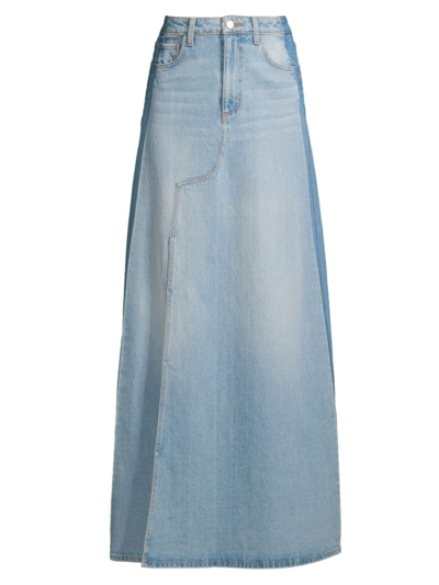Cynthia Rowley Women's Jean Denim Maxi Skirt In Blue