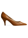 Khaite Women's River 75mm Leather Pumps In Nougat