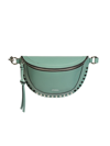 Isabel Marant Skano Stud-embellished Shoulder Bag In Verdigris