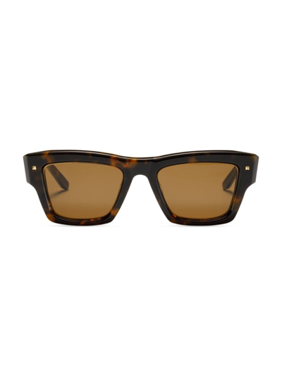 Valentino Xxii 53mm Square Sunglasses In Brown