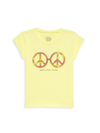 CHASER LITTLE GIRL'S PEACE VINTAGE JERSEY T-SHIRT