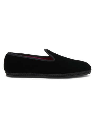 Tom Ford Men's Velvet Slip-on Loafers In Ocean