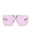 Valentino V-romask 146mm Mask Sunglasses In Gold Pink