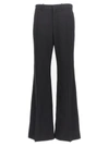 Chloé Cropped Wool And Linen-blend Flared Pants