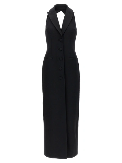Versace Women's Sleeveless Blazer Maxi Dress In Negro