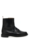 THOM BROWNE PENNY LOAFER BOOTS, ANKLE BOOTS BLACK