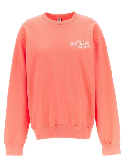 Sporty And Rich Pink Bardot Sports Sweatshirt In Nude & Neutrals