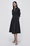 Jonathan Simkhai Jazz Cotton-blend Shirt Dress In Black