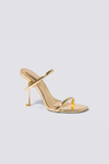 Simkhai Siren Metallic Leather Sandals In Goldenrod