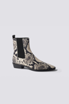 Simkhai 35mm Lennon Python Print Ankle Boots In Natural
