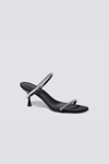 Simkhai 65mm Siren Leather & Crystal Sandals In Black