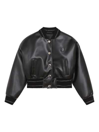 Givenchy Kids' 4g-motif Bomber Jacket In Nero