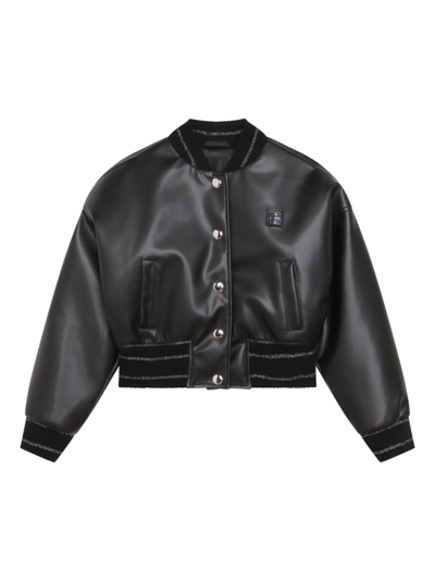 Givenchy Kids' 4g 图案飞行员夹克 In Black