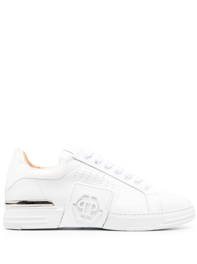 Philipp Plein Hexagon Low-top Sneakers In White