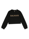 BALMAIN LOGO-EMBELLISHED LONG-SLEEVED T-SHIRT