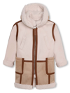 CHLOÉ TWO-TONE ZIP-UP HOODED COAT