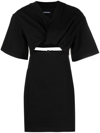 Jacquemus Bahia Twisted Cut-out Mini Dress In Black