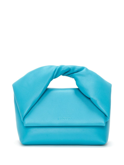 Jw Anderson Medium Twister Leather Bag In Blue