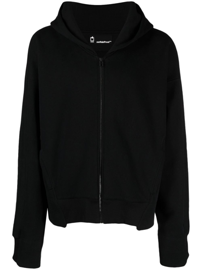 Styland Hooded Organic Cotton Jacket In Black