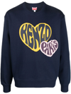 Kenzo Hearts Classic Sweatshirt In Blue