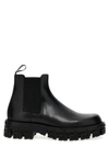 Versace Greca-sole Ankle Boots In Black