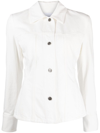Ferragamo Classic-collar Denim Jacket In 白色