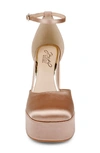 Jewel Badgley Mischka Giada Platform Pump In Almond Nude