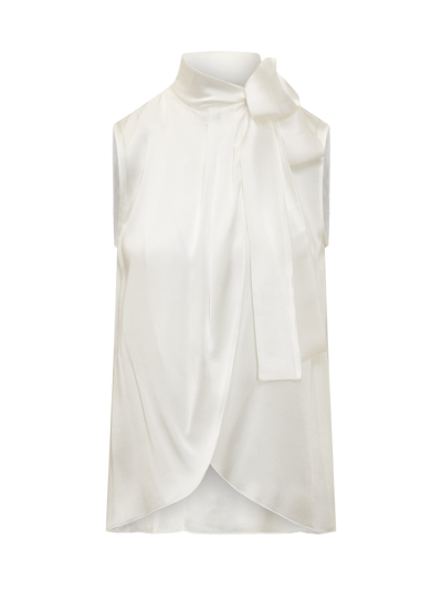 Alberta Ferretti Sleeveless Blouse In Bianco