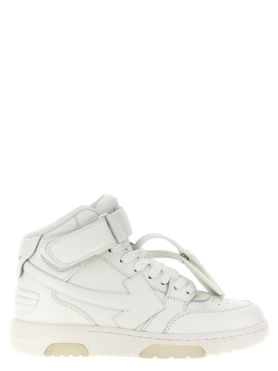 OFF-WHITE OUT OF OFFICE MID TOP LEA SNEAKERS