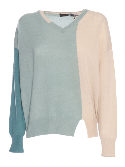 Lorena Antoniazzi Color-block Sweater In Light Blue