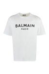 Balmain Printed Cotton T-shirt In White