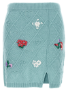 Twinset Embroidery Skirt Skirts Light Blue In Light Blue
