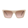 Prada Womens Tan Pr 21zs Branded-arm Butterfly-frame Acetate Sunglasses In Rosa