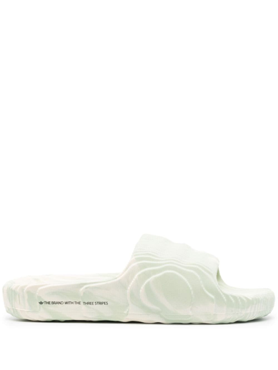 Adidas Originals Adilette Sport Slide Sandal In Alumina/ Alumina/ Alumina