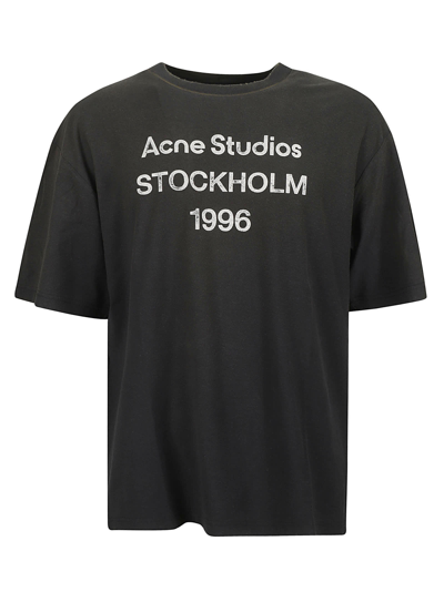 Acne Studios Graphic-print Cotton T-shirt In Black