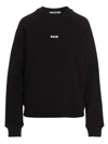 Msgm Logo Print Crewneck Sweatshirt In Black