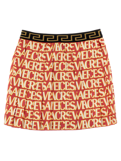 Versace Allover Kids Capsule La Vacanza Skirt In Fuchsia