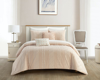 Chic Home Design Artista 9 Piece Cotton Blend Comforter Set Jacquard Geometric Pattern Design Bed In In Pink